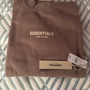 Fear of God Essentials Tan Crewneck Sweater